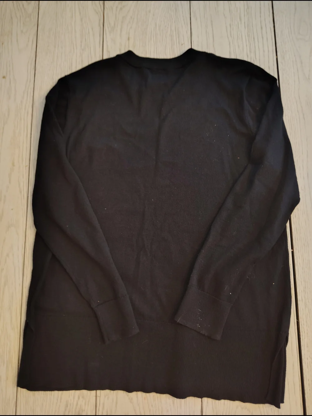 Michael Kors Black Crewneck Pullover Sweater with‎ Gold-Tone Button Accents Med